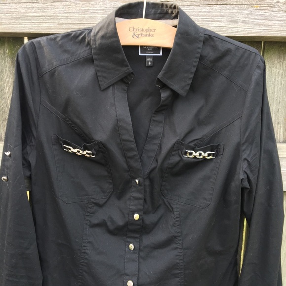 Express Black Shirt size Medium - Picture 2 of 6